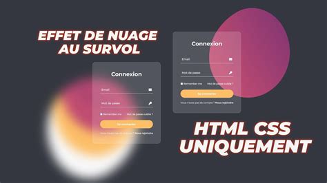 Cr Ation D Un Formulaire Transparent Et Anim Avec Html Et Css