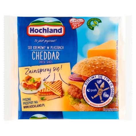 Hochland Ser Kremowy W Plastrach Cheddar G Zakupy Online Z