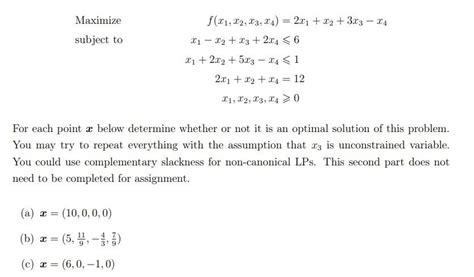 Solved Maximize F X1 X2 X3 X4 2x1 X2 3x3−x4 Subject To