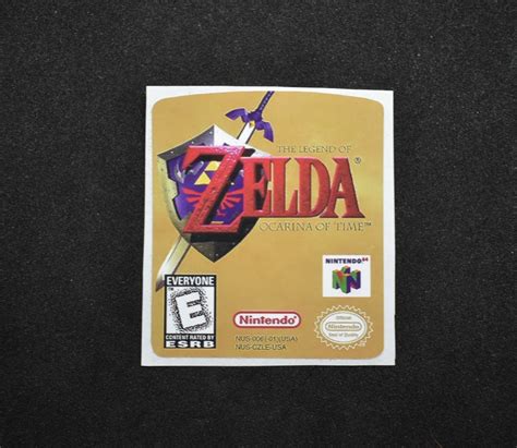 N The Legend Of Zelda Ocarina Of Time Replacement Label Etsy