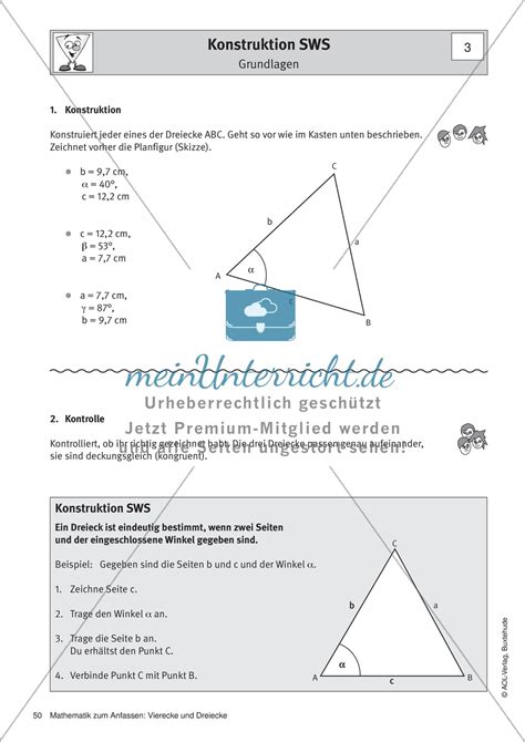 Stationenlernen zu Dreiecken Kongruenzsätze und Dreieckskonstruktion