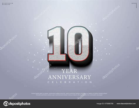 10th Anniversary Celebration Banner Design Premium Vector Stock Vector