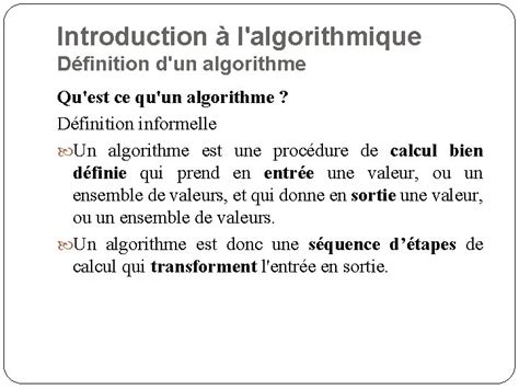 Algorithmique Et Structure De Donnes Syllabus Du Cours