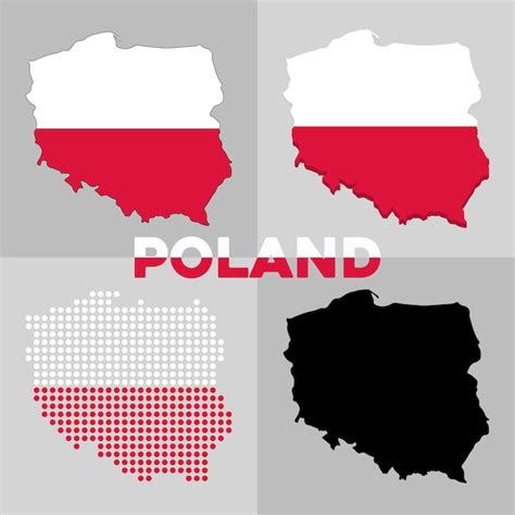 Premium Vector Map And Flag Of Poland Poland Country Borders