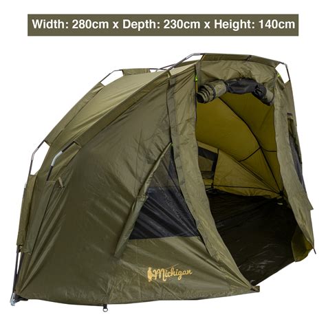 Michigan Man Bivvy Brolly Shelter Carp Fishing Overnight