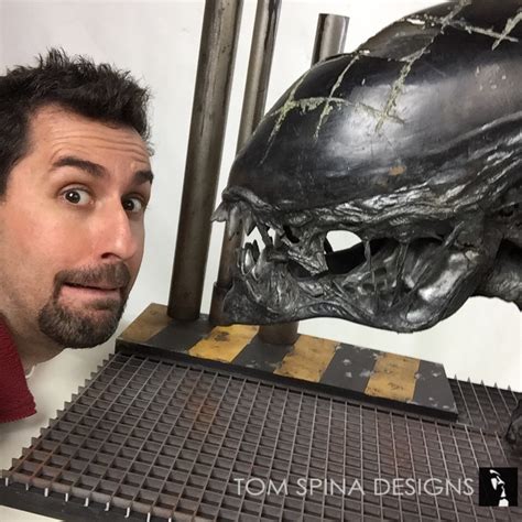 AVP Grid Alien Mask Themed Display Tom Spina Designs Tom Spina Designs