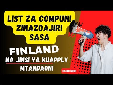 Jinsi Ya Kuapply Hizi Kazi Finland Youtube