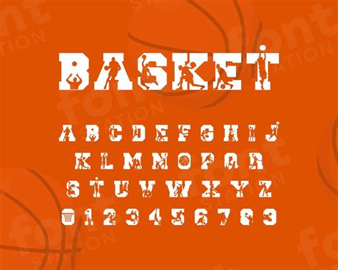 Basketball Font Basket Dunk Svg Cricut Silhouette Font Modern Letters