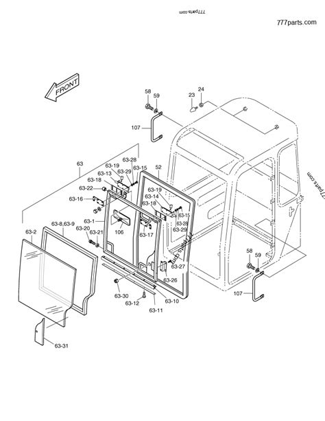 P CABIN ASS Y P Doosan Spare Part Parts