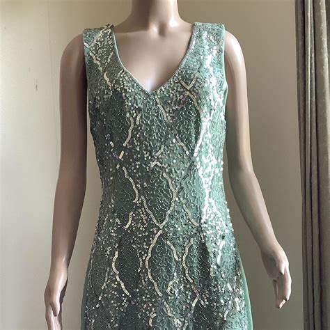 TFNC London Dress Beaded Sequins Front Back Is Depop