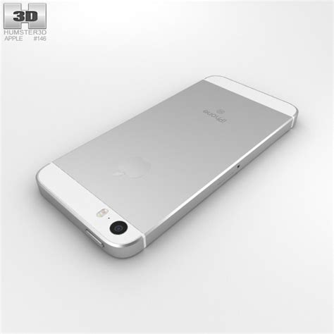 Apple iPhone SE Silver 3D 모델 전자 기기 on Hum3D