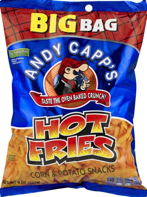 Andy Capps Fries 8 Oz Big Bag Your Choice Of Cheddar Hot Or Variety 4 Packs Hot