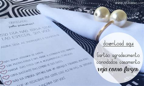 Como fazer cartão agradecimento para casamento