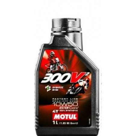 Olio sintetico Motul 300V² 4T Factory Line 10W50 per moto off road e