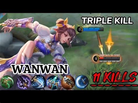 11 KILLS WANWAN GAMEPLAY MOBILE LEGENDS BANG BANG Wanwan