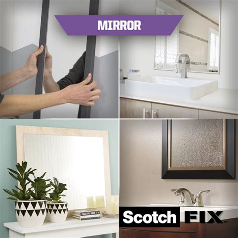 M Ruban Adh Sif De Fixation Scotch Fix Pour Miroir Blanc