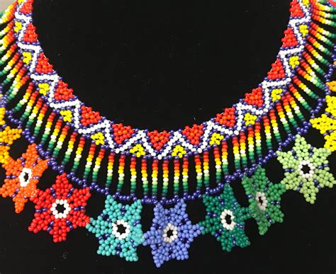 Embera Style Floral Beaded Indigenous Choker Indigenearts