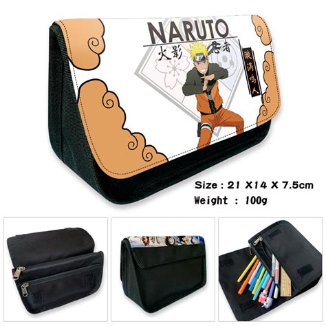 Naruto Hatake Kakashi Uchiha Itachi Cartoon Flip Zipper Black Canvas