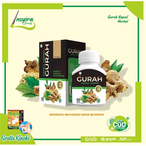 Jual Kapsul Herbal Gurah Meredakan Pernapasan Obat Batuk Menghilangkan