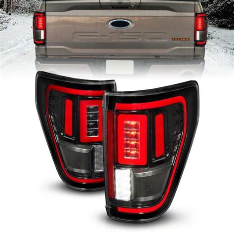 F 150 Full Led Tail Lights With Sequential Turn Signal Black Housing Clear Lens 21 23 F 150 W