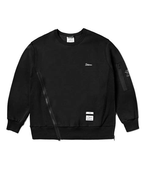 Musinsa Stigma Unbalance Oversized Heavy Sweat Crewneck Black