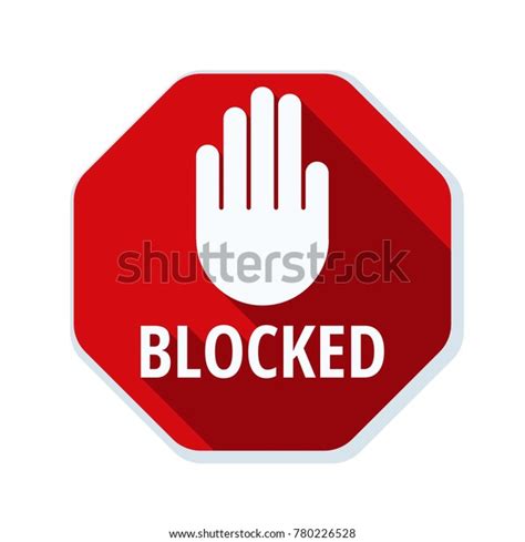 Blocked Sign Illustration Stock Vector Royalty Free 780226528