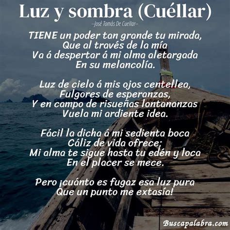 Poema Luz Y Sombra Cuéllar De José Tomás De Cuellar Análisis Del Poema