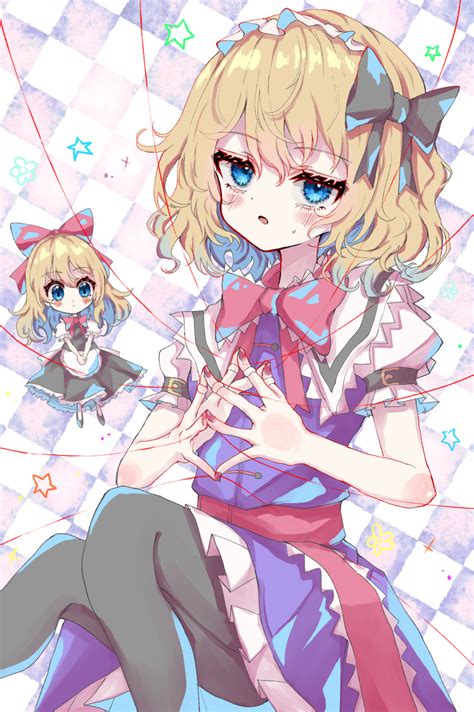 Safebooru 1girl Absurdres Alice Margatroid Argyle Argyle Background