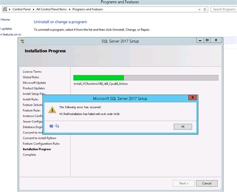 Fix Sql Server Vs Shell Installation Has Failed With Exit Code