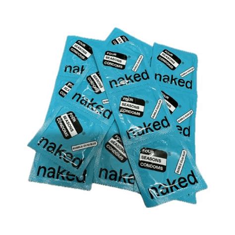 FourSeasons 72 Naked Bubblegum Condoms 54mm Packed In A Ziplock Plastic