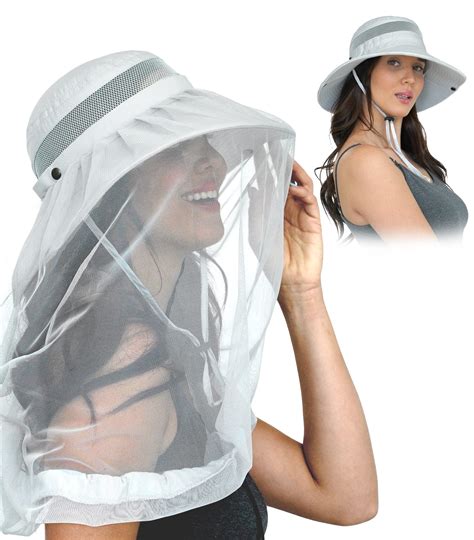 GearTOP Net Hat UV Protection Sun Hat Fly & Mosquito Head Net Hat Fishing Hat for Men & Women ...