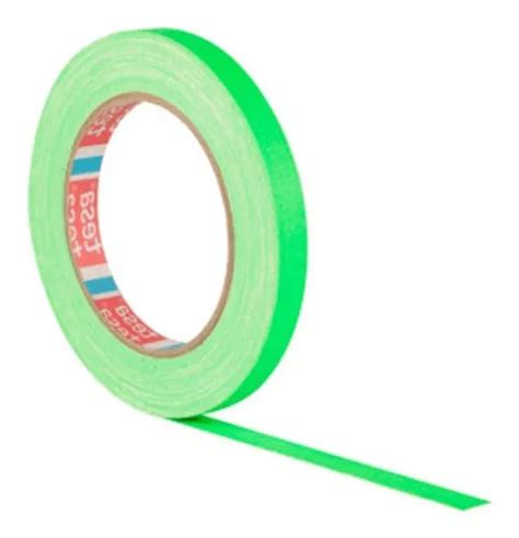 Cinta Adhesiva Tesa De Mm X M Color Verde Fluorescente