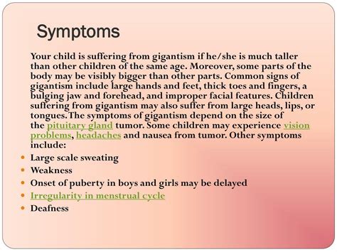 Ppt Gigantism Definition Causes Symptoms And Treatment Powerpoint Presentation Id 7665931