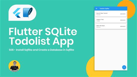 06 Install Sqflite And Create A Database In Sqflite Flutter Sqflite