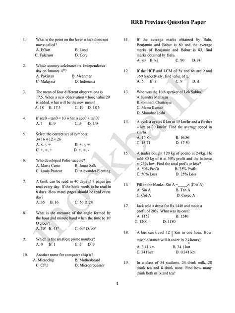 Railway Exam Question Paper With Answer Pdf Instapdf