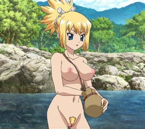 Kohaku Dr Stone Dr Stone Derivative Work Highres Nude Filter Screenshot Redraw Third