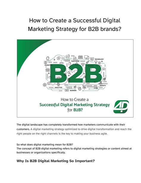 How To Create A Successful Digital Marketing Strategy For B2b The 4p Solutions By