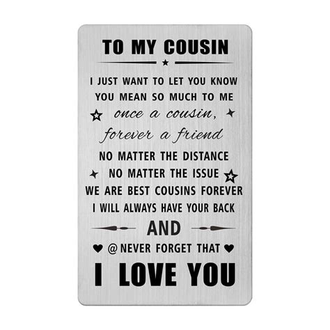 Gezxin Cousin Card Happy Birthday Cousin Card For Female Male Women