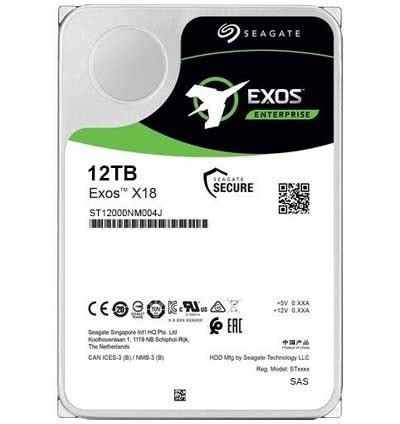 ST12000NM004J Seagate HD Interno 12TB SAS Exos X18