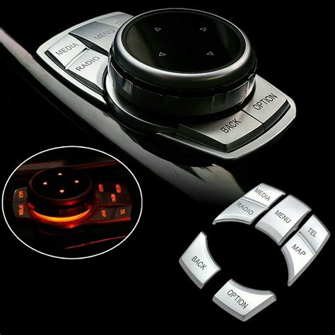 New Multi Media Control Knob Idrive Button Cover Trim For BMW X1 X3 X5