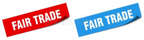 Fair Trade Sticker Fair Trade Sign Set Stock Vector Illustration Of