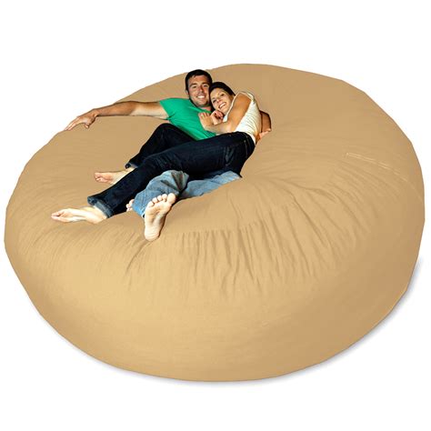 Theater Sacks 8 Huge Bean Bag Chair Camel Tan