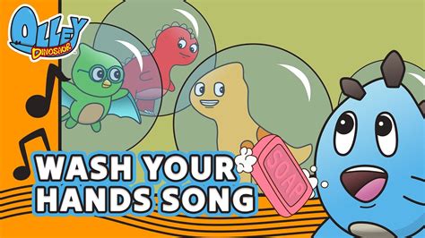 Wash Your Hands Song Music Video Olley Dinosaur Learn Sing