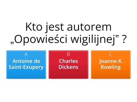 Opowieść Wigilijna Test