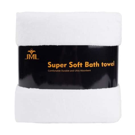 Jml White 350 Gsm Polyester Fleece Bath Towel Set Of 2 Fleece 01 2