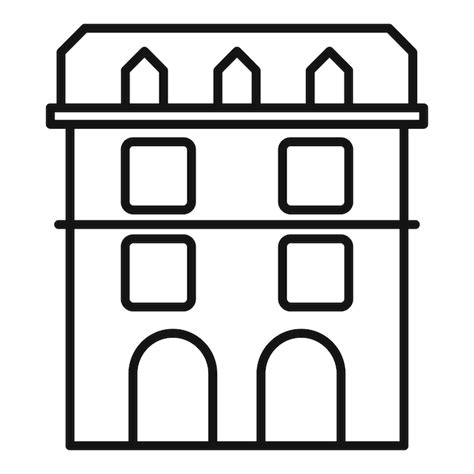 Premium Vector Two Storey Building Facade With Arched Entrances And