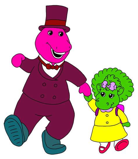 Barney Walking With Baby Bop By Couturetoonstudio On Deviantart