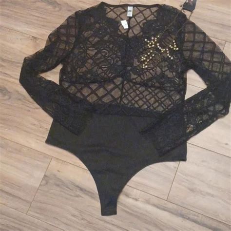 Women S Black Bodysuit Depop