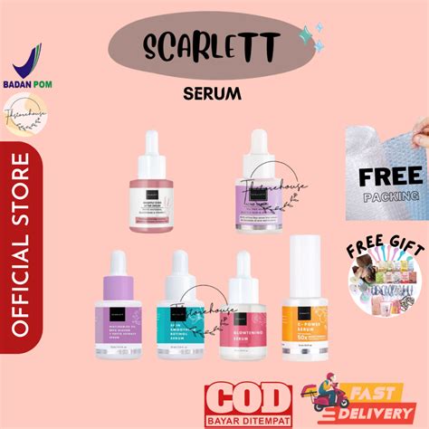 Jual Scarlett Whitening Serum Series Acne Brightly Glowtening