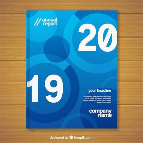 Free Vector Gradient Blue Annual Report Cover Template